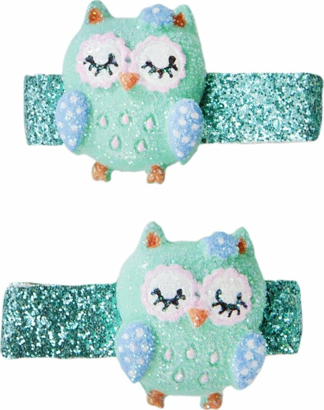 Sleepy Owl Hair Clips