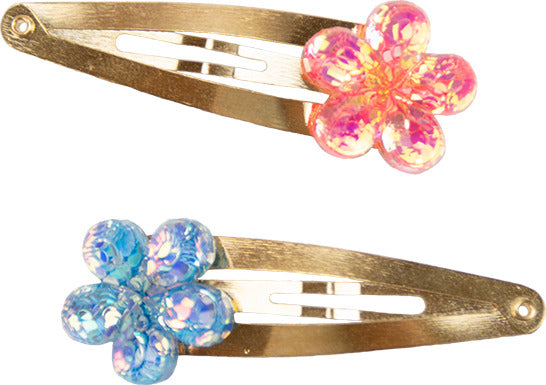 Shimmer Flower Hairclips