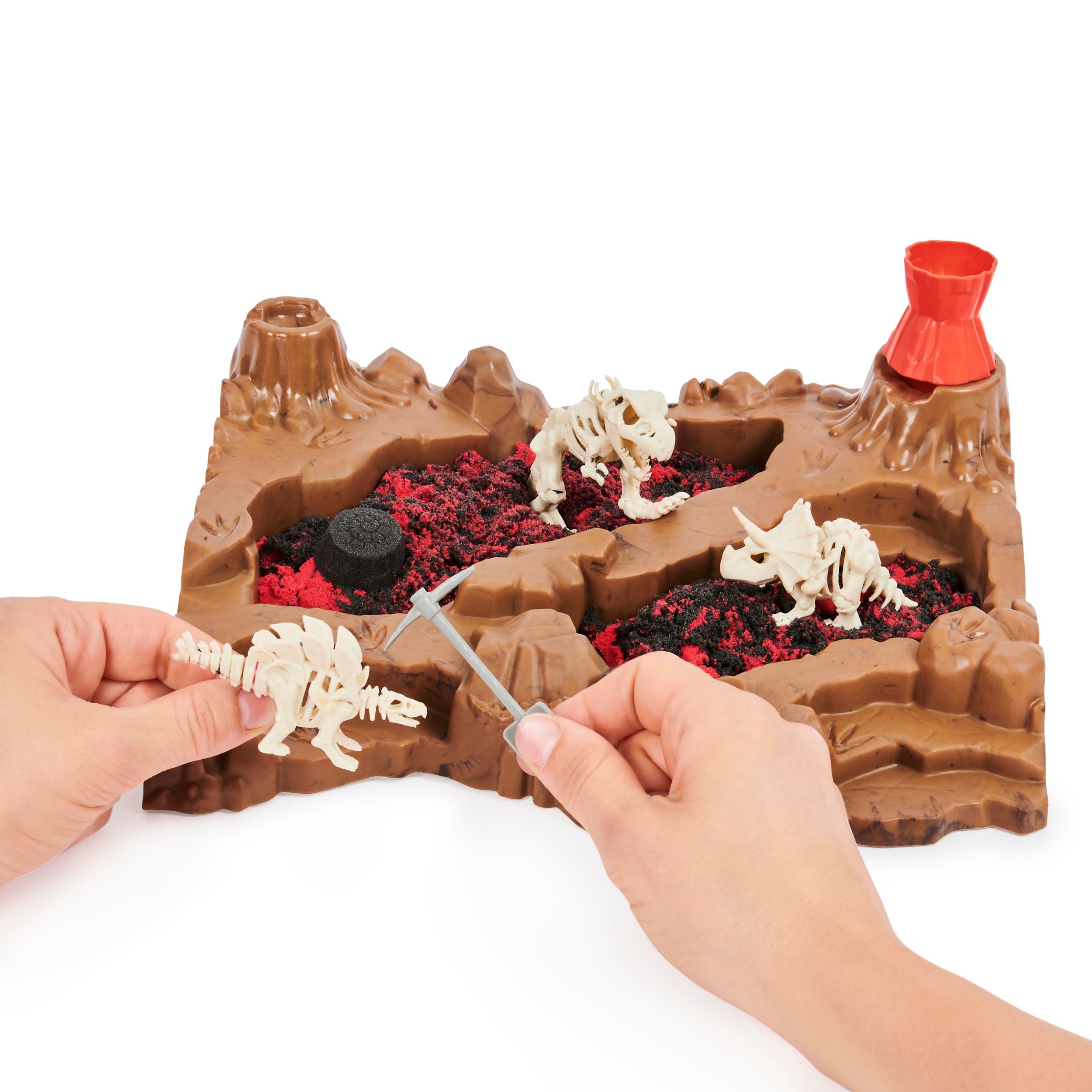 Kinetic Sand, Dino Dig Playset With 10 Hidden Dinosaur Bones To Discover, For Kids Aged 6 And Up