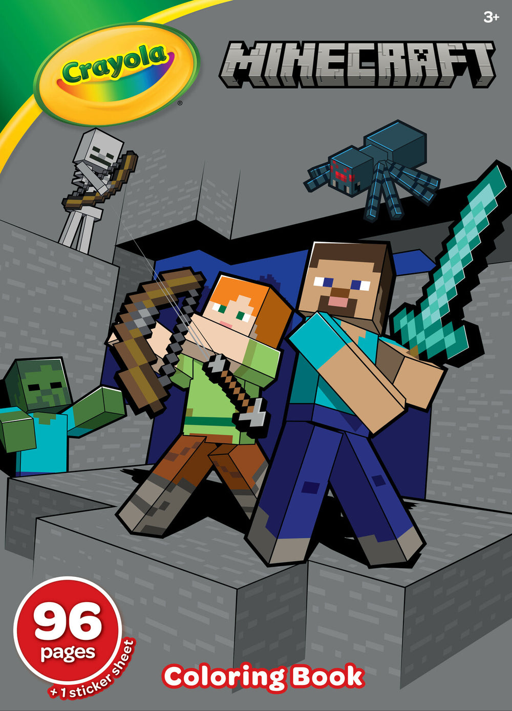 96pg Minecraft Coloring Book