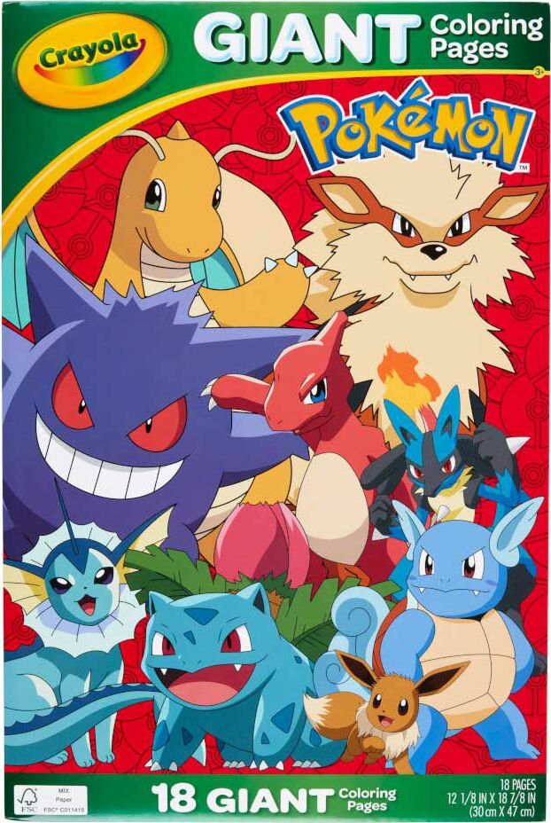 Giant Coloring Pages - Pokemon - 18 pages