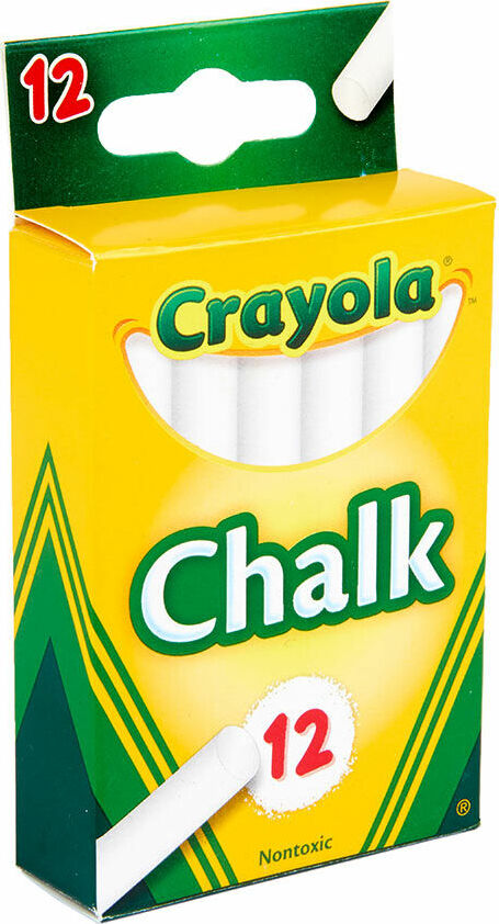Crayola White Chalk - 12 Count
