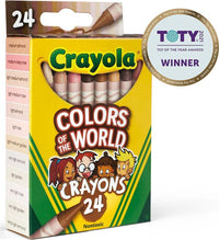24 Ct Crayons, Colors of the World