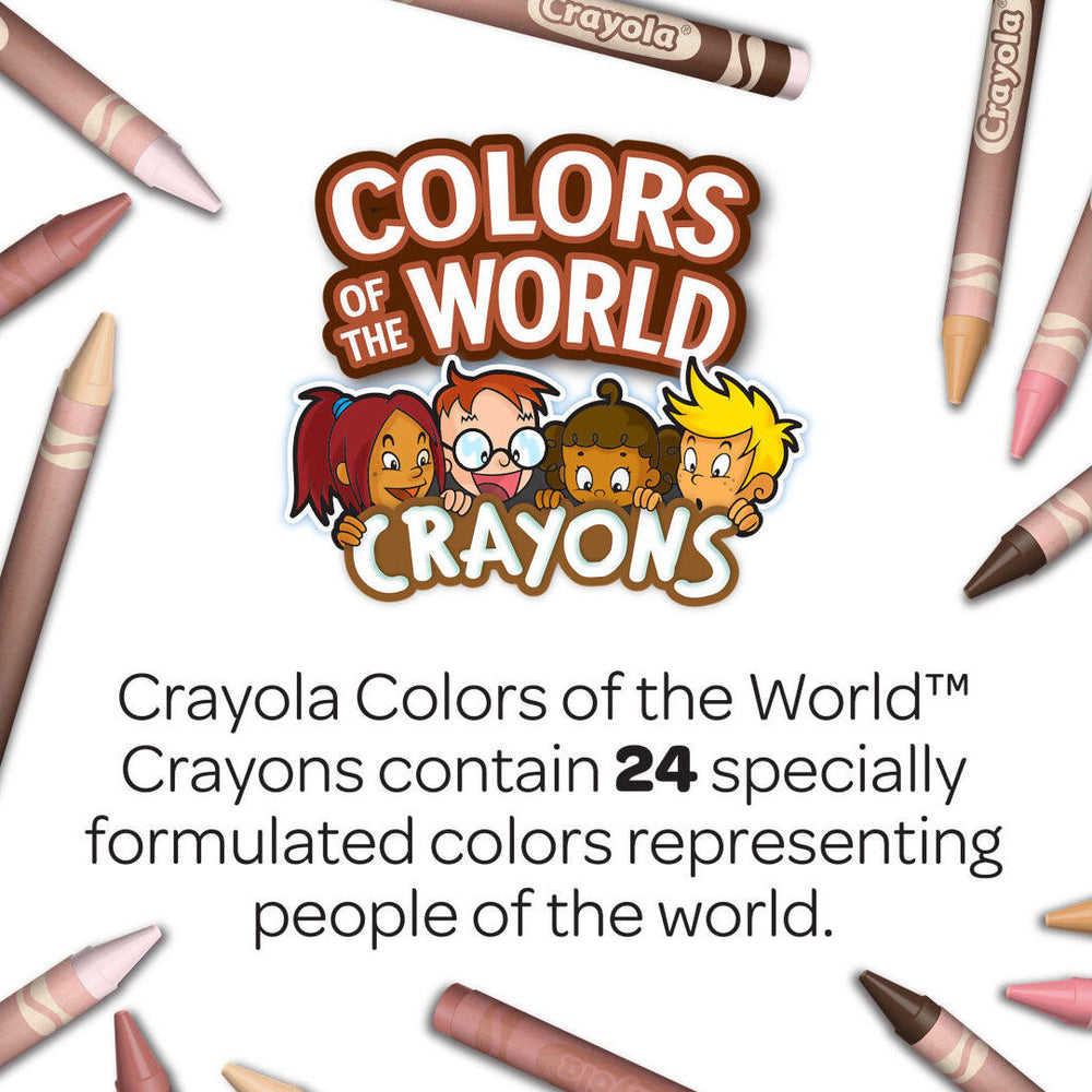 24 Ct Crayons, Colors of the World