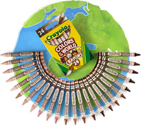 24 Ct Crayons, Colors of the World