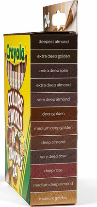 24 Ct Crayons, Colors of the World