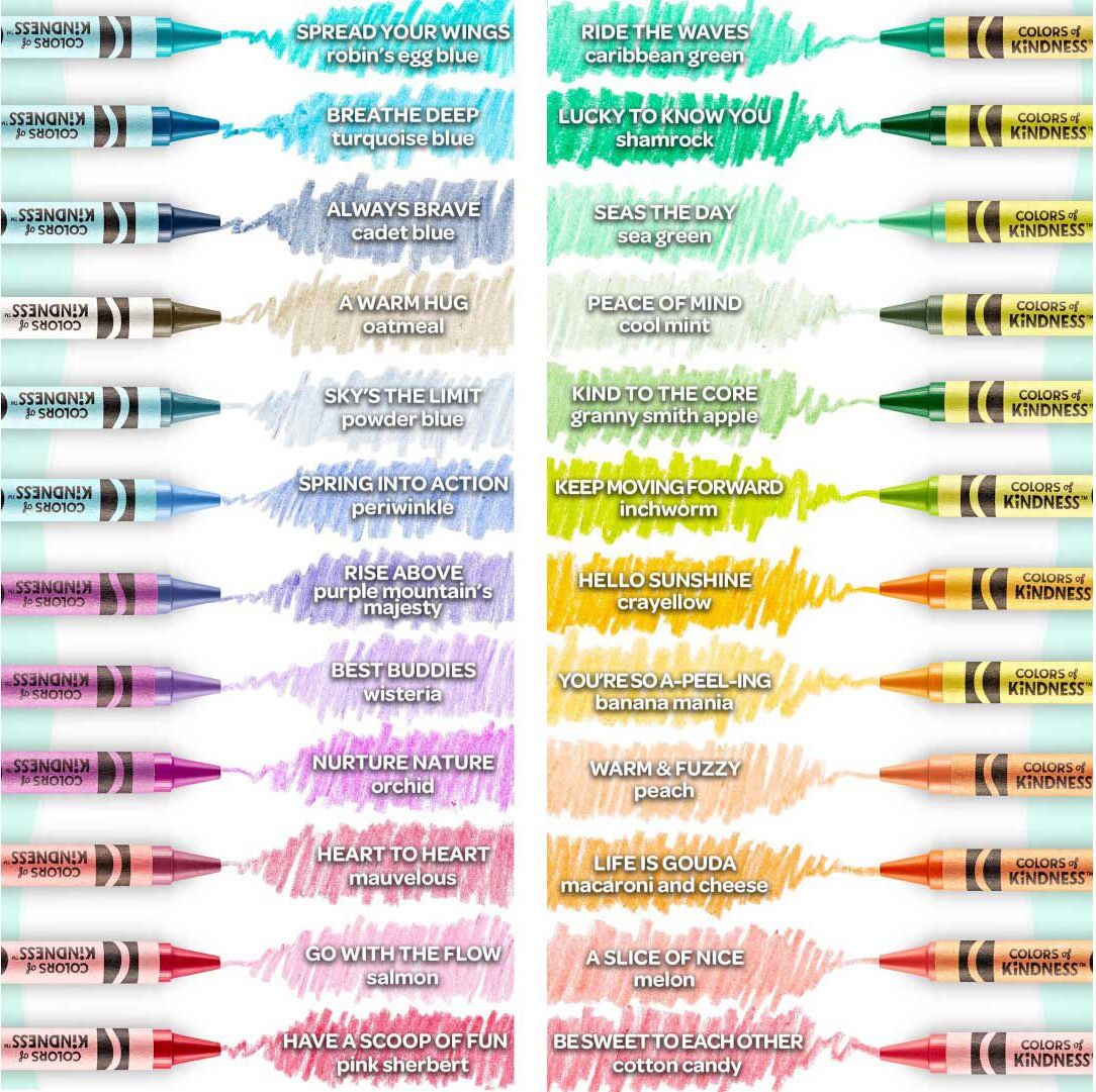 24 Ct Colors of Kindness Crayons