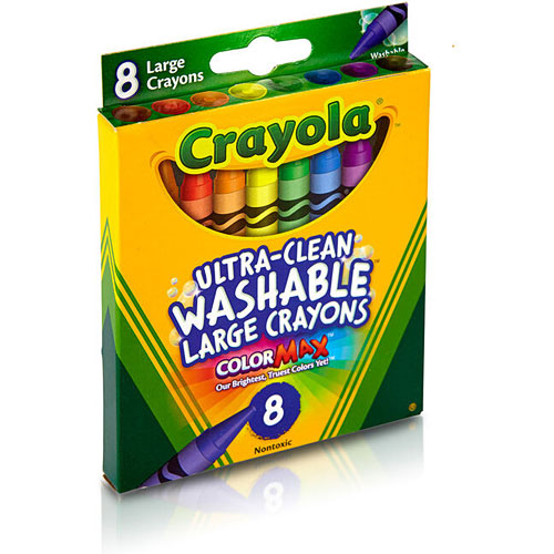 8 Ct Large Ultra-Clean Washable Crayons