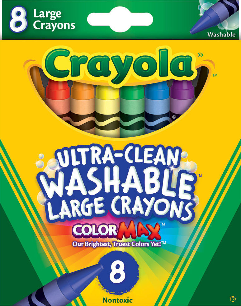 8 Ct Large Ultra-Clean Washable Crayons