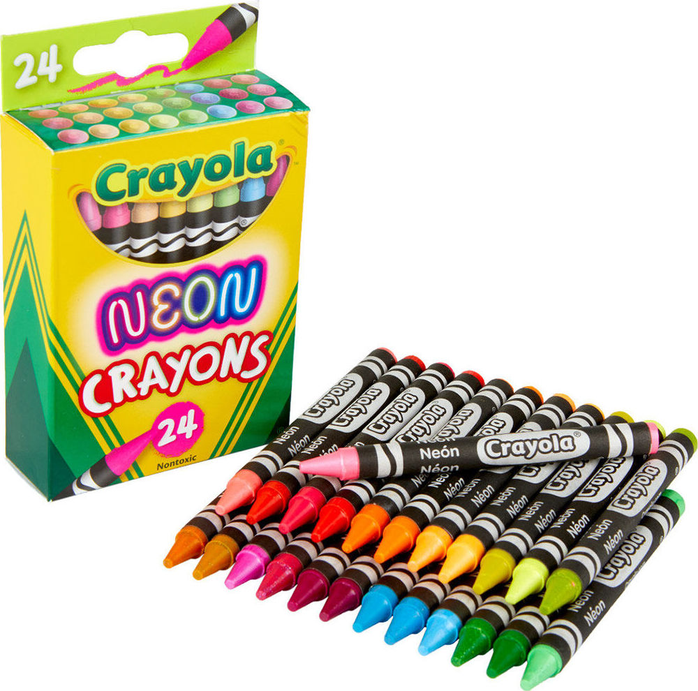 24 Pack Neon Crayons