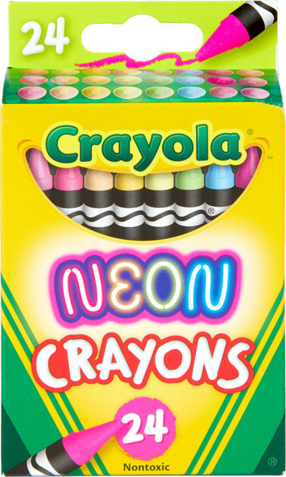 24 Pack Neon Crayons