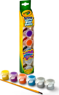 6 Ct Washable Kids' Paint Pots, Glitter Effects