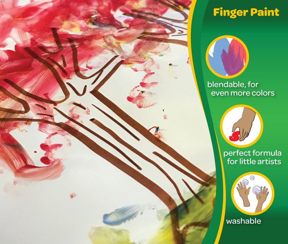 3 Count 8 oz Washable Fingerpaint - Bright Colors