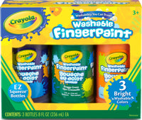 3 Count 8 oz Washable Fingerpaint - Bright Colors