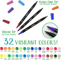 16 Count Signature Brush and Detail Dual-Tip Markers