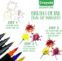 16 Count Signature Brush and Detail Dual-Tip Markers