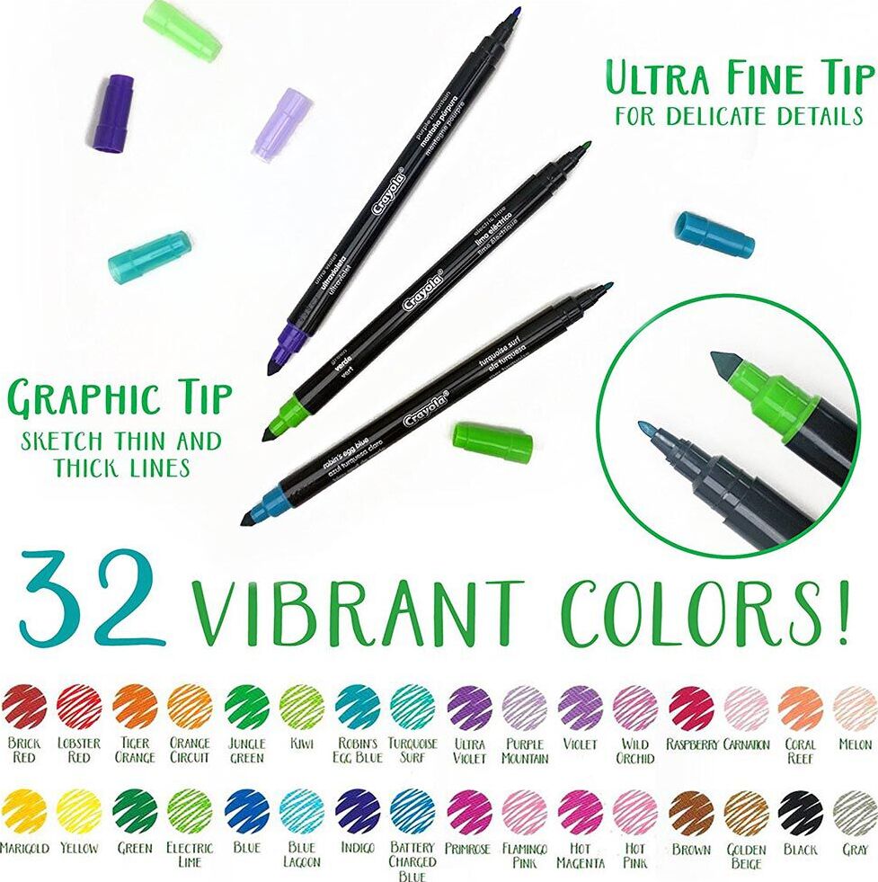 16 Count Signature Sketch and Detail Dual-Tip Markers