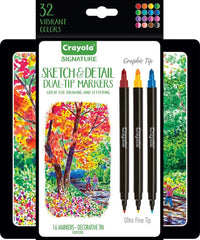 16 Count Signature Sketch and Detail Dual-Tip Markers