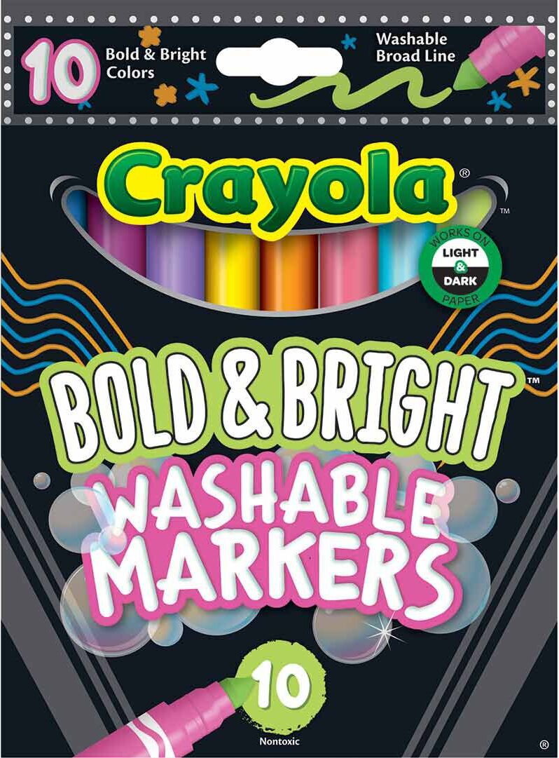 10 Ct Broad Line Markers, Bold & Bright