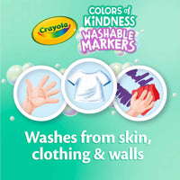 10 Ct Washable Colors of Kindness Markers, Fine Line