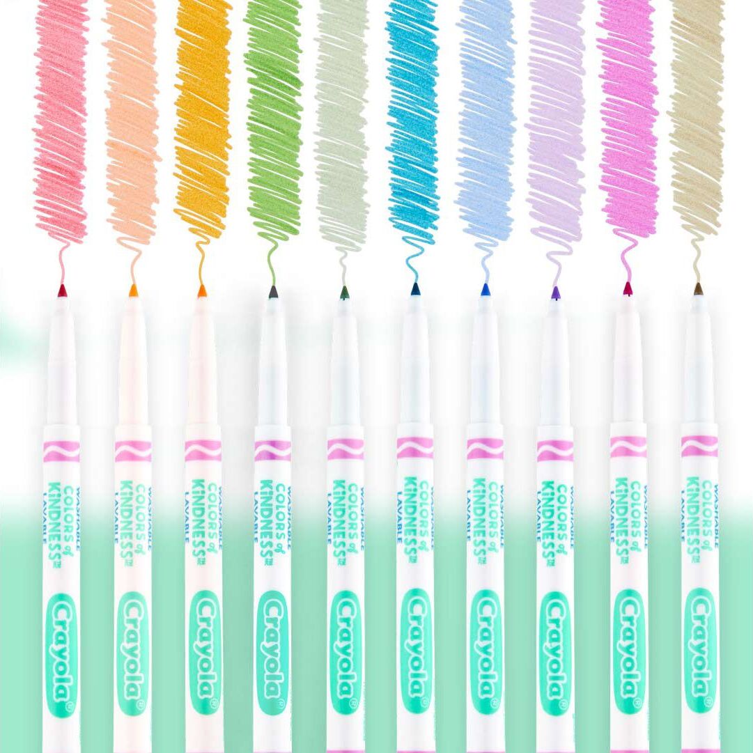 10 Ct Washable Colors of Kindness Markers, Fine Line