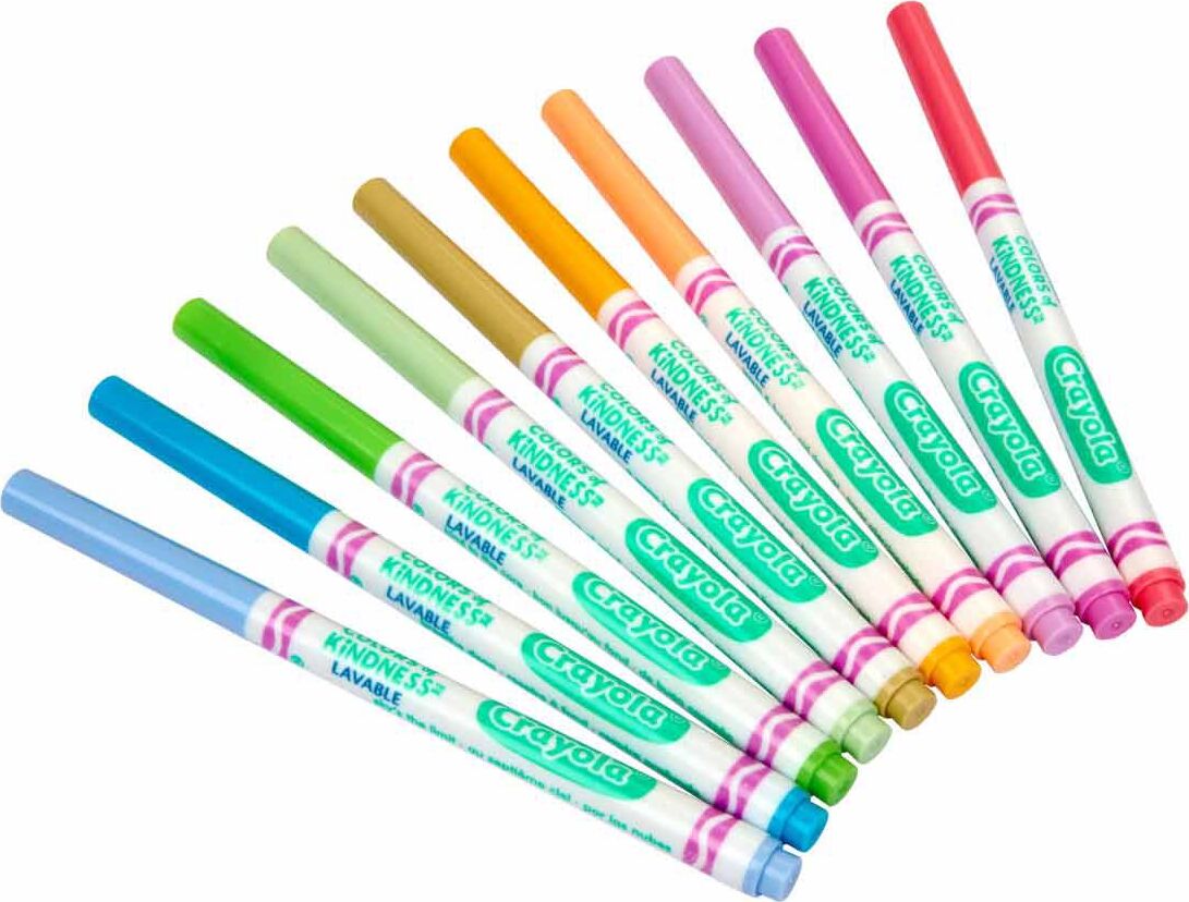10 Ct Washable Colors of Kindness Markers, Fine Line