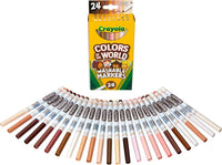 24 Ct Washable Fine Line Markers, Colors of the World
