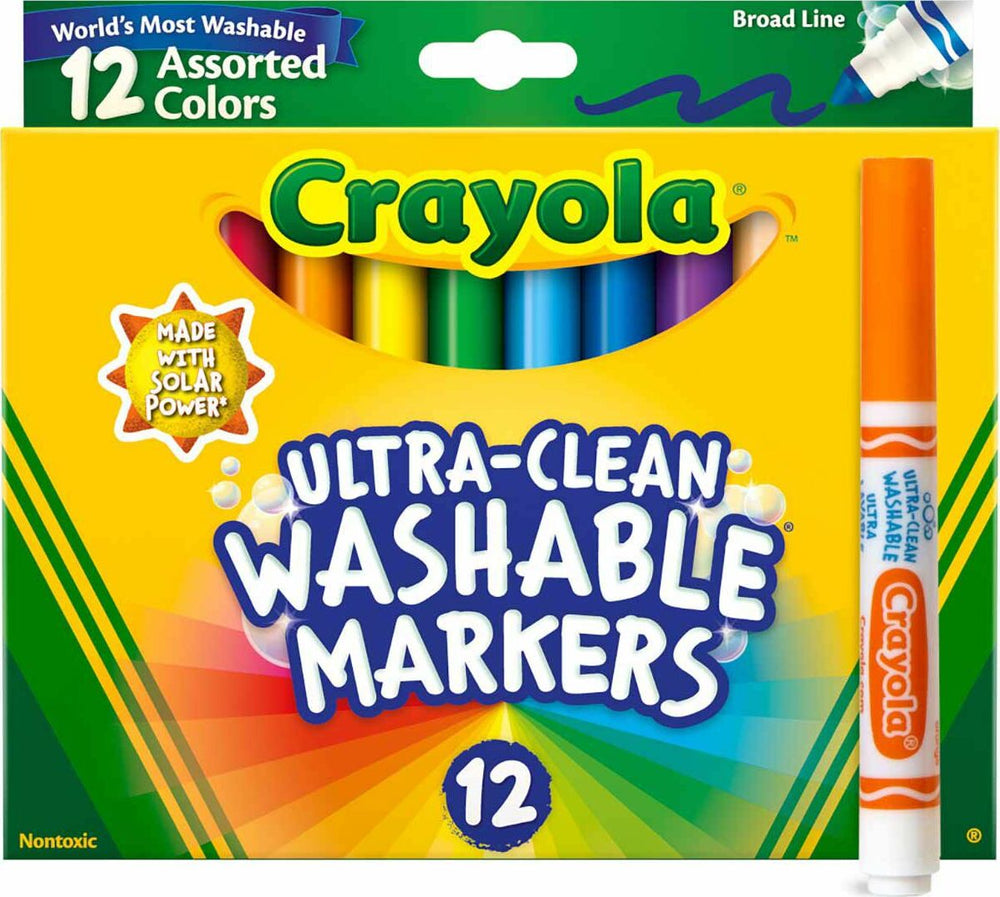 Ultra-Clean Washable Markers - Broad Line - 12 Count