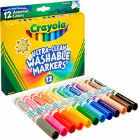 Ultra-Clean Washable Markers - Broad Line - 12 Count