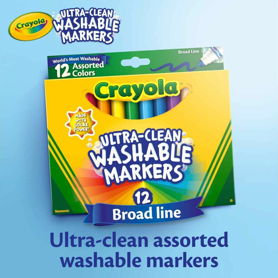 Ultra-Clean Washable Markers - Broad Line - 12 Count