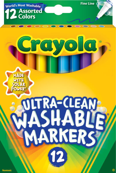 12 Ct Ultra-Clean Washable Fine Line ColorMax Markers (assorted)