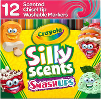 12 Ct Silly Scents Smash Ups, Wedge Tip Scented Washable Markers