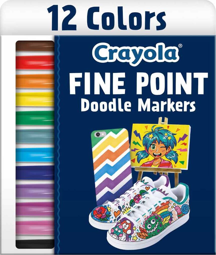 12 Ct Fine Point Doodle Markers