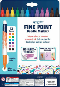 12 Ct Fine Point Doodle Markers