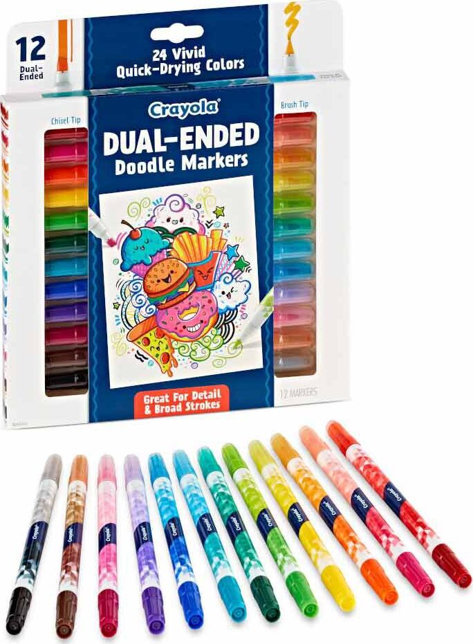 12 Ct Dual-Ended Doodle Markers