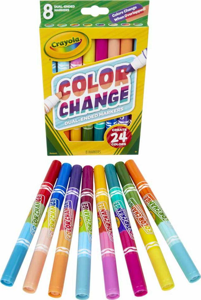 Dual-Ended Color Changing Markers - 8 count