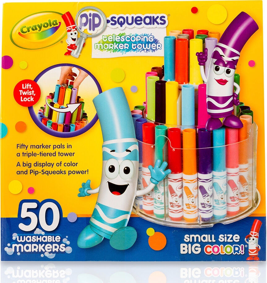 50 Pack Telescoping Washable Pip-Squeaks Markers Tower