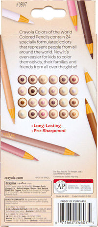 24 Ct Colored Pencils, Colors of the World