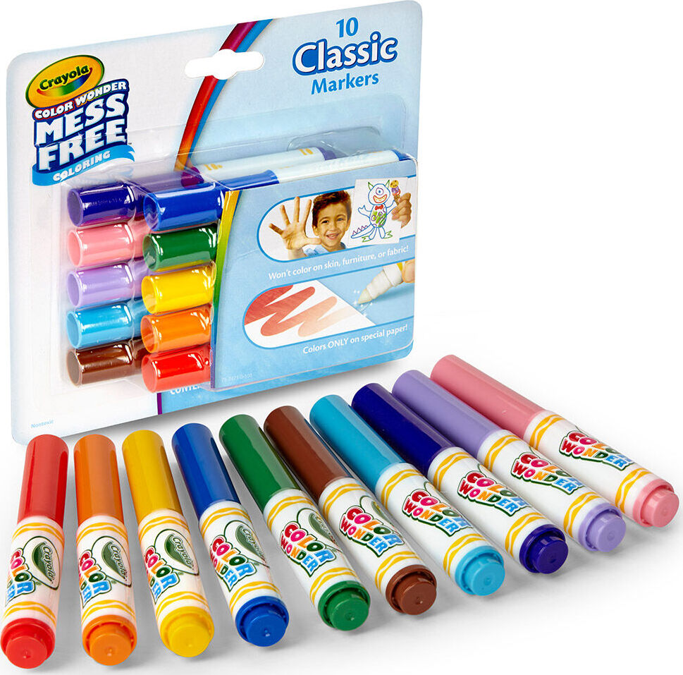 10 Count Color Wonder Washable Mini Markers - Classic Colors