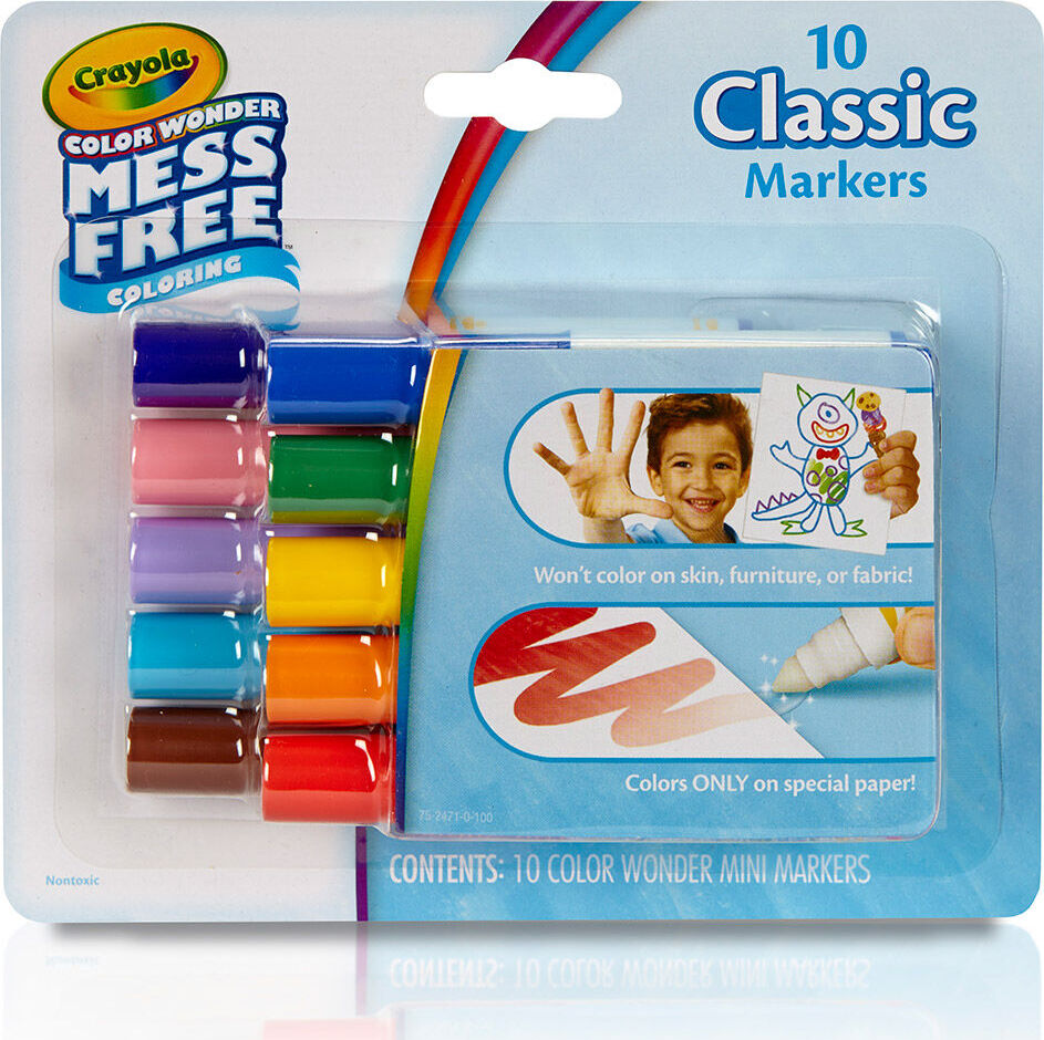 10 Count Color Wonder Washable Mini Markers - Classic Colors