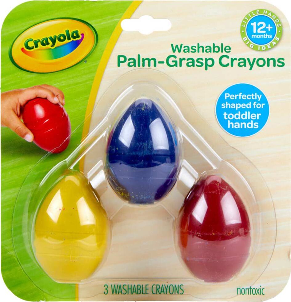 3 Count Washable Palm-Grasp Crayons