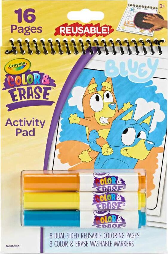 Color and Erase Reusable Activity Pad: Bluey