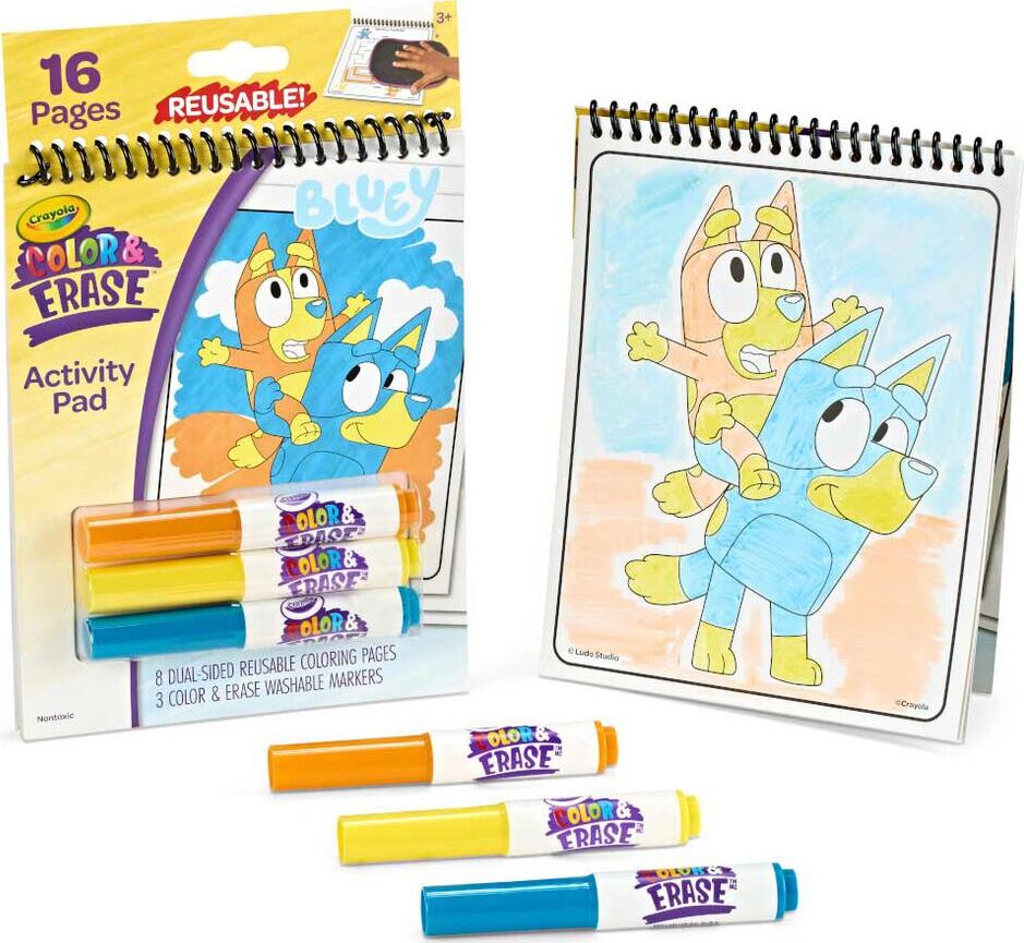 Color and Erase Reusable Activity Pad: Bluey