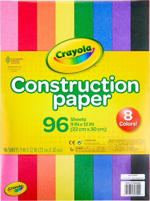96 ct. Construction Paper