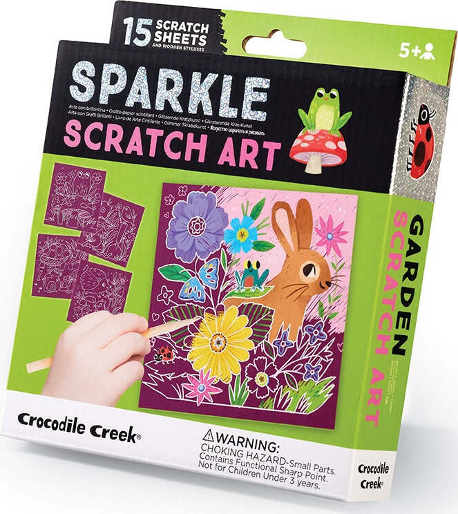 Sparkle Scratch Art - Garden