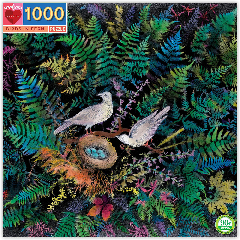 Birds in Fern 1000 Piece Puzzle