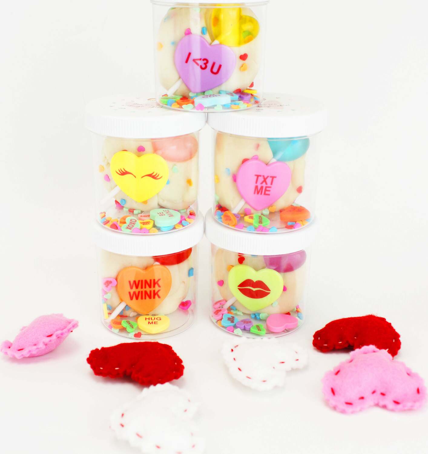 Valentine Candy Hearts Mini Dough to Go