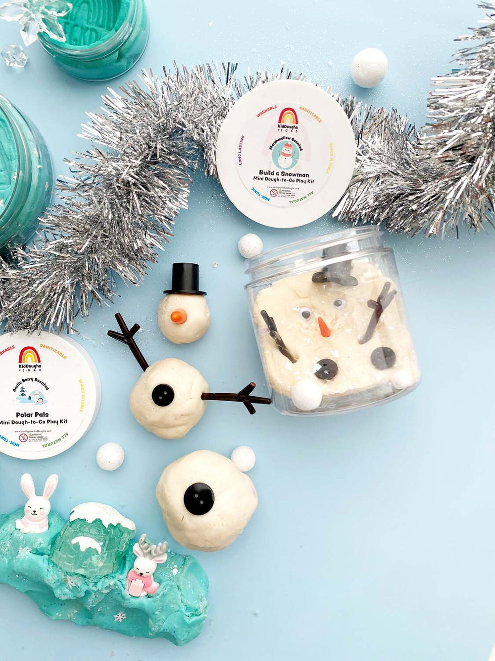 Snowman Mini Dough-To-Go