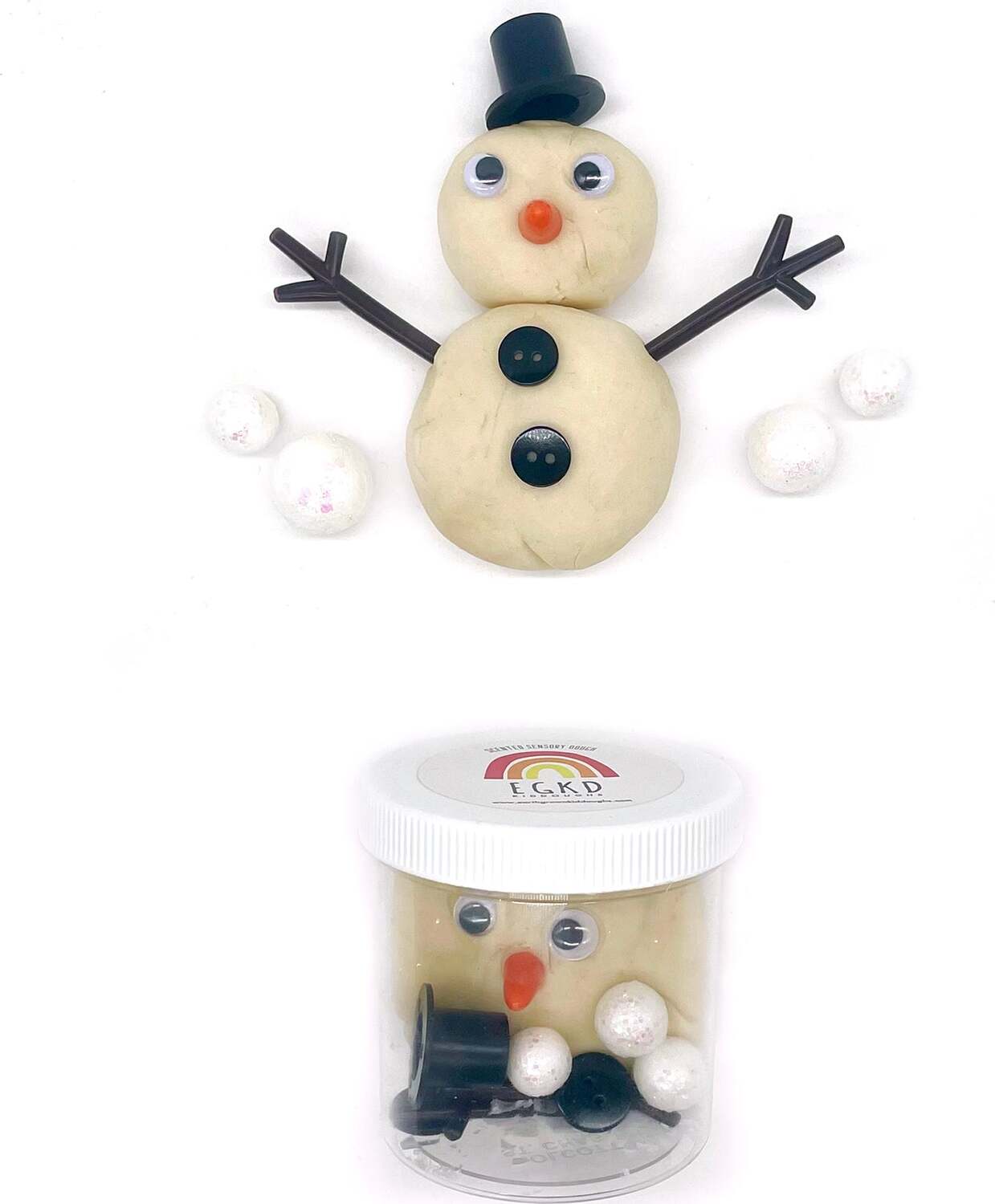 Snowman Mini Dough-To-Go