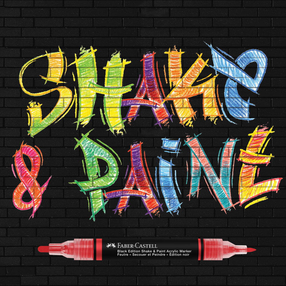 Black Edition Shake & Paint Markers - 6ct Classic